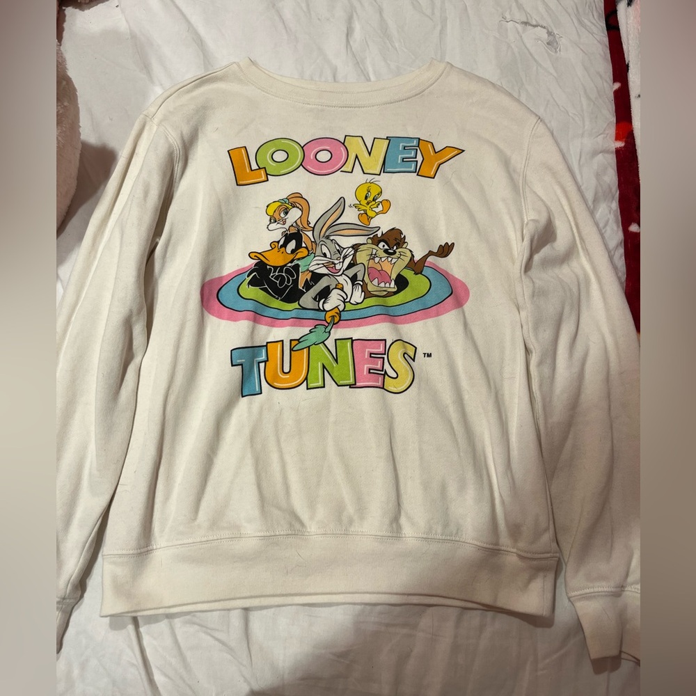 Looney Tunes White Sweatshirt